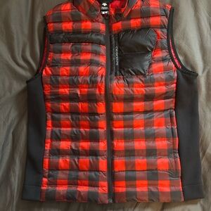 Descente Red and Black Men's Puffer Vest